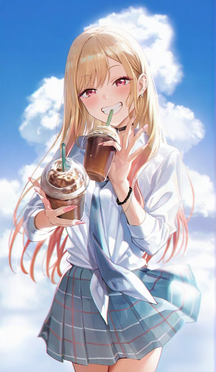 Good morning everyone, I hope you’re all doing well. Here is marin sharing her Boba to bless your day 🥰 🧋