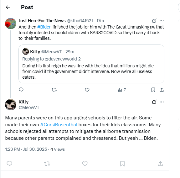 ktho641521's tweet photo. Another #BlueMAGA cultist who hides behind blocks #Cowardice is their currency.
The point you willfully ignore, Kitty, is that PUBLIC HEALTH. which all of us paid for was UNDONE by #Biden because he's and the #DNC are #VichyCollaborators Stop making excuses for Dems https://t.co/YVvIOBV33P