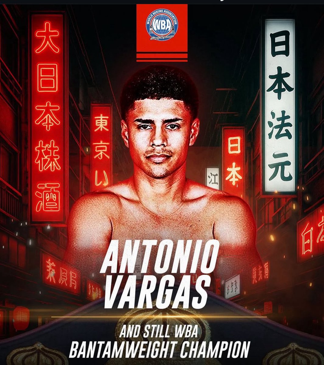 Mario Serrano - Boxing Publicist (@fightaction) on Twitter photo WBA Bantamweight World Champion 🇺🇸Antonio Vargas (19-1-1, 11 KOs), co-promoted by <a href="/BoxlabPromotion/">BoxLab Promotions</a> Promotions and <a href="/MatchroomBoxing/">Matchroom Boxing</a>, has retained his title against Japan’s Daigo Higa (23-3-3, 19 KOs) with a hard fought draw. Scorecards read 113-113 across the board. #AndStill WBA Bantamweight World Champion 🇺🇸Antonio Vargas (19-1-1, 11 KOs), co-promoted by <a href="/BoxlabPromotion/">BoxLab Promotions</a> Promotions and <a href="/MatchroomBoxing/">Matchroom Boxing</a>, has retained his title against Japan’s Daigo Higa (23-3-3, 19 KOs) with a hard fought draw. Scorecards read 113-113 across the board. #AndStill