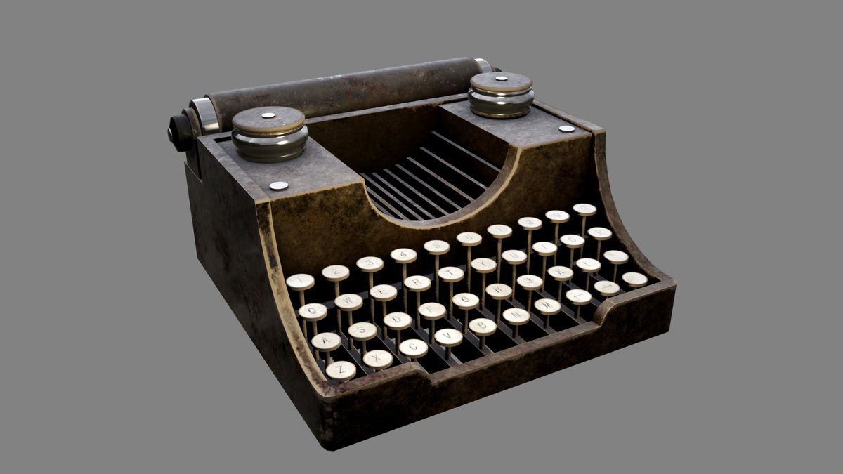 「タイプライター」モデリング出来ました
#3DCG