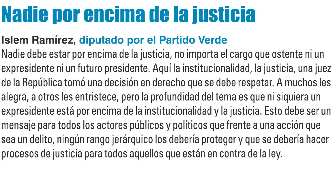 Una democracia Madura y respetuosa de las Instituciones está por encima de cualquier poderío Uní-Personal. La condena sobre <a href="/AlvaroUribeVel/">Álvaro Uribe Vélez</a> deja un precedente en Latinoamérica, Nadie por encima de la Ley. Los que cree  que este País es su finca Privada, Acá hay autoridad, hay