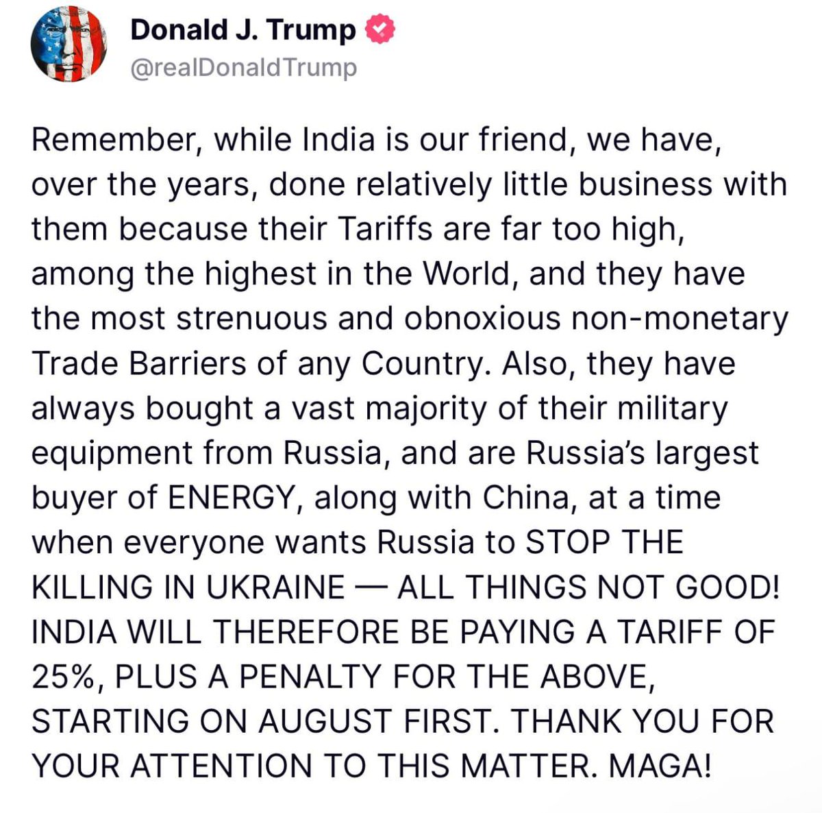 PM Modi has faced many strategic challenges - and this is perhaps going to be his biggest with Trump putting 25%+ tariffs on India.

This time US, China, Pakistan are all being hostile to India while there is no foil in Soviet Union, or any friendly government in even Bangladesh.