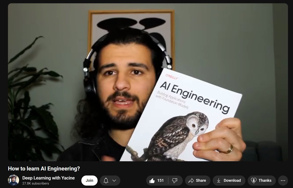 tetsuoai's tweet image. Good morning, X.
If you're curious about starting with AI Engineering, this video is god-tier.