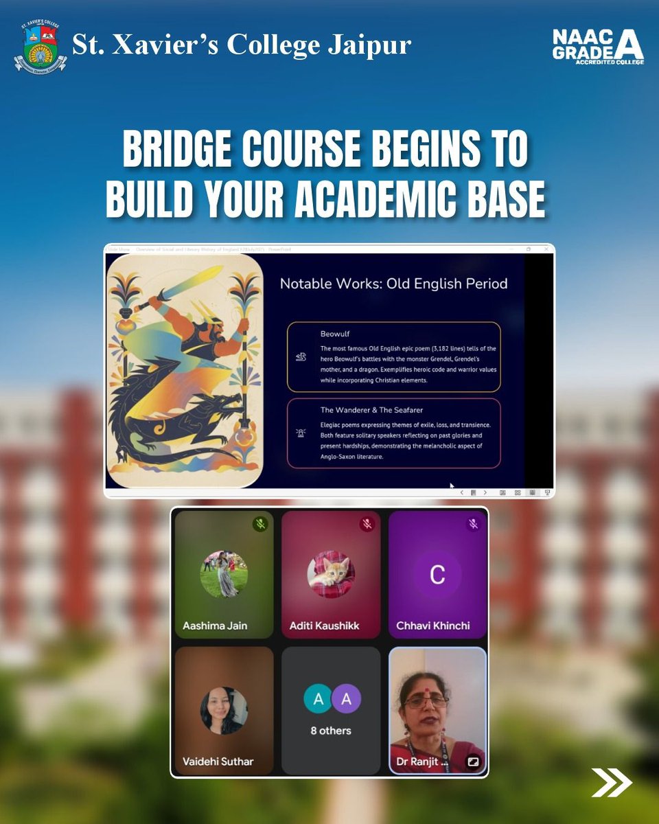 stxaviers_jpr's tweet image. The Bridge Course at St. Xavier’s College Jaipur has officially begun!
Designed to ease the transition from school to college, this student-centric initiative helps our new Xaverians build a strong academic foundation from day one.

#sxcj #stxavierscollegejaipur #bridgecourse