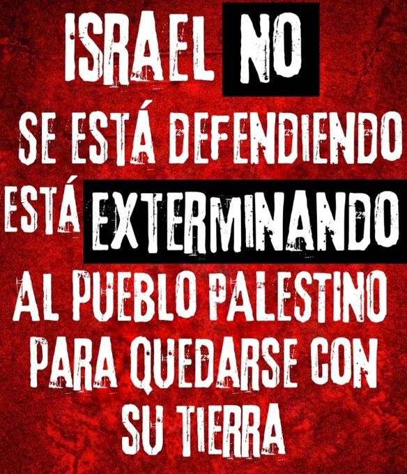 <a href="/AnibalGarzon/">Aníbal Garzón 🌎</a> Ya son 76 años de ocupación y crímenes sionistas contra el pueblo palestino. 76 años de sufrimiento y apartheid, en los que muchos han permitido que el supuesto "pueblo elegido" maltrate a un pueblo entero.
Es hora de detener la masacre. Hay que actuar!!