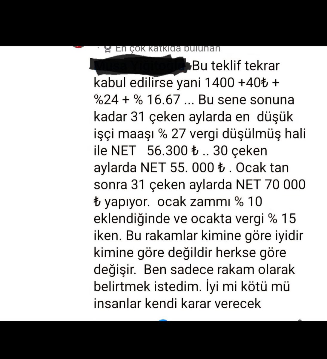 Biz 60.000 TL alacaksınız deyince kızan işçi arkadaşlar kendisi hesap yapmaya başlamış.
55.000 TL maaş alacağım diyor . Tediye,ikramiye hariç.
2026 net 70.000 TL diyor tediye ikramiye hariç.
2025 temmuz memur 47500 TL alıyor .
Böyle anormal bir fark olur mu ?
#isciyevarmemurayok