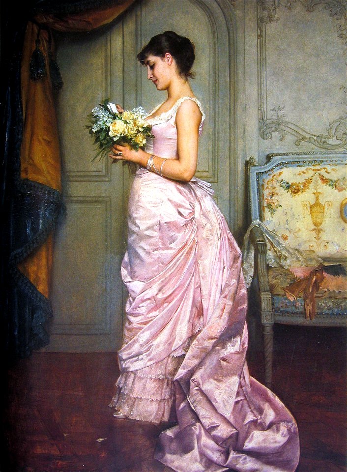 🎨Auguste Toulmouche (1829–1890)
The Note, 1883