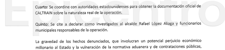 Epicentro.TV (@epicentro_tv) on Twitter photo 🔴#LOÚLTIMO. El congresista Pasión Dávila solicita a la fiscal de la Nación, Delia Espinoza, que investigue al alcalde de Lima, Rafael López Aliaga (<a href="/rlopezaliaga1/">Rafael López Aliaga</a>) y a funcionarios municipales, por:
1) aparente falsedad en la declaración aduanera; 2) aparente ocultamiento de 🔴#LOÚLTIMO. El congresista Pasión Dávila solicita a la fiscal de la Nación, Delia Espinoza, que investigue al alcalde de Lima, Rafael López Aliaga (<a href="/rlopezaliaga1/">Rafael López Aliaga</a>) y a funcionarios municipales, por:
1) aparente falsedad en la declaración aduanera; 2) aparente ocultamiento de