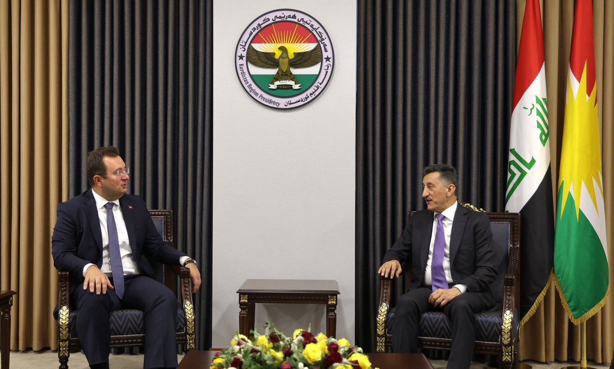 DrNooriRahman's tweet photo. It was a pleasure to welcome Mr. Erman Topçu, Consul General of Türkiye, today. 

Our discussions focused on Kurdistan Region–Türkiye relations, regional stability, the KRG cabinet formation process, and Erbil–Baghdad ties, underscoring the importance of dialogue and peace. https://t.co/9KcxojN1vh