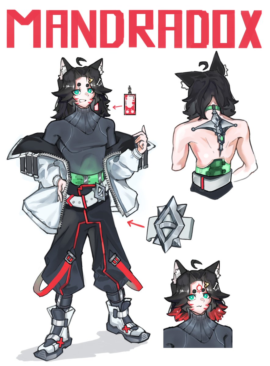 #ocart  finished my character ref sheet