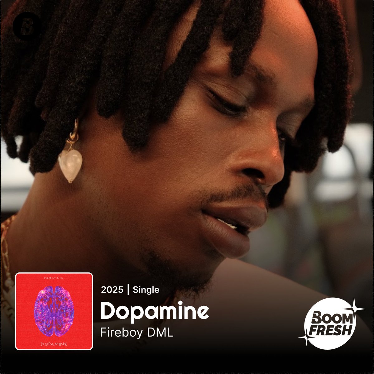 BoomplayNigeria's tweet photo. The Dopamine Rush is REAL!🚨
@fireboydml ’s “Dopamine” is turning heads & heating up the #BoomplayApp 🔥💃🏽
Haven’t caught the wave yet?
This is your sign⚡
🎧 Stream it now on #Boomplaymusic
▶️🔗 https://t.co/lfaJsDTw8l
#Boomfresh #FireboyDML #Dopamine #HomeOfMusic #NewMusic https://t.co/2U0vLrSXcn