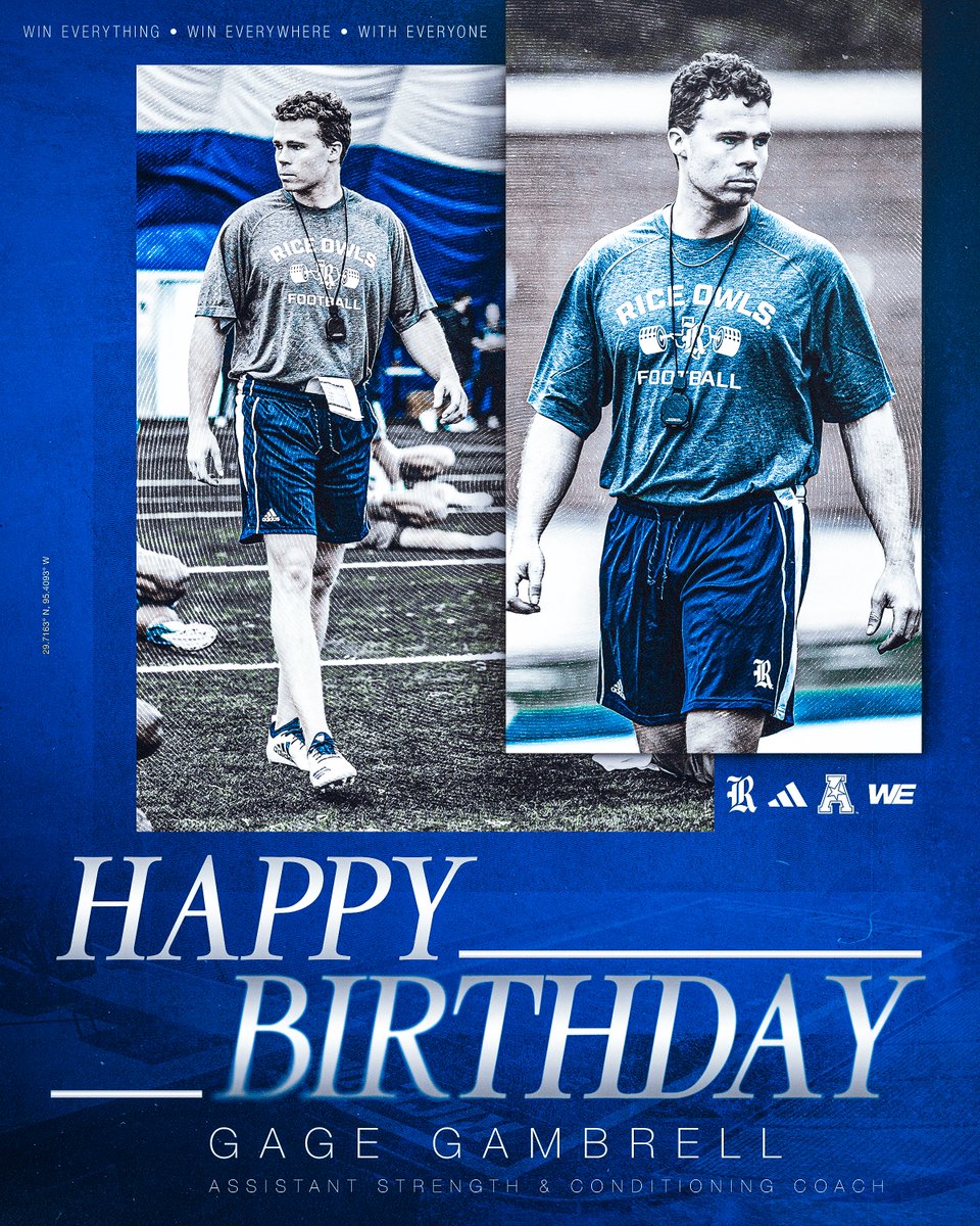 Happy Birthday to Assistant Strength Coach, Gage Gambrell 🥳🎂

#WE