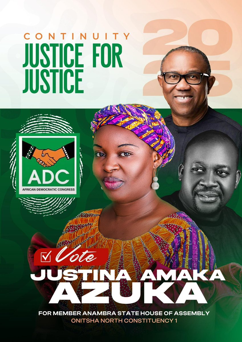 Peter Obi is supporting the wife of late Hon Azuka for Onitsha North Constituency.

They killed her husband, released the killers because the killers are in govt 

If you're in Onitsha, do not allow them to benefit from their Rascality