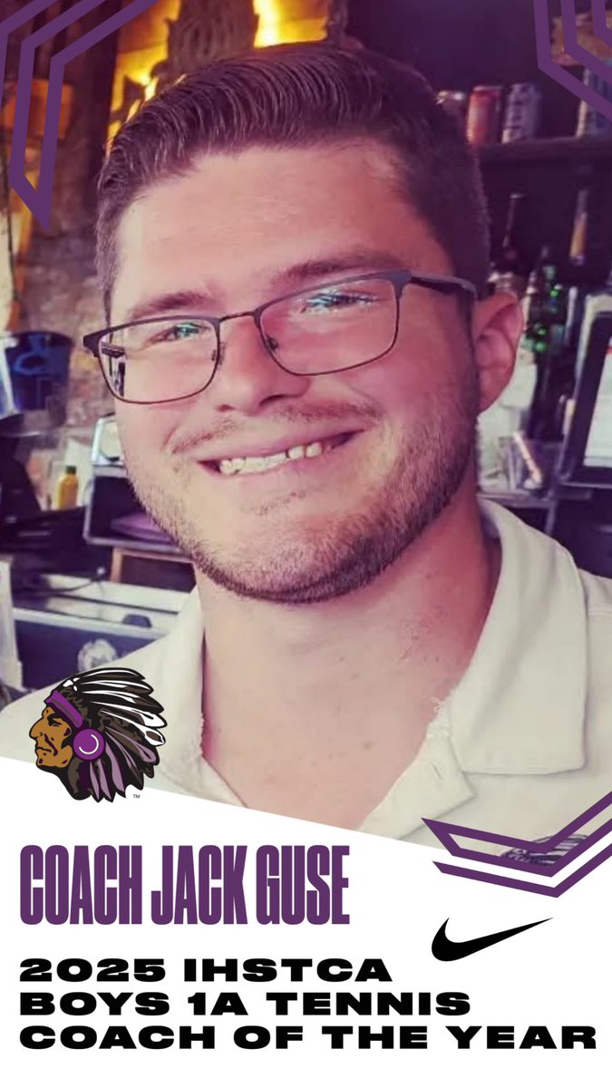 Congratulations to our Head Boys Tennis Coach Jack Guse as he has been named the 2025 IHSTCA Coach Of the Year!! Great year for the Indians and big things ahead for the program under his leadership!
