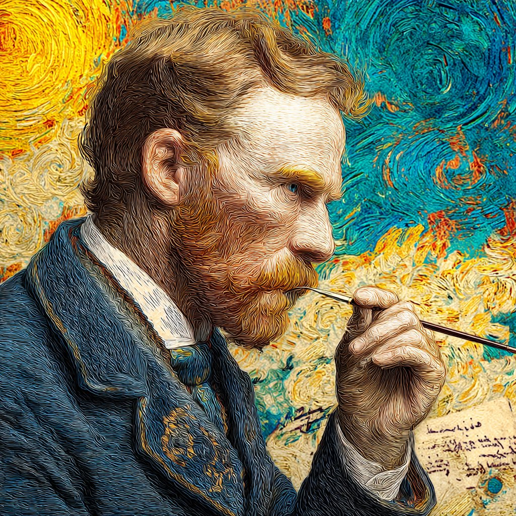 digitalkali's tweet photo. Thanks God! I've got Midjourney! Beware of Vincent now👾

#midjourneyart #aiart #vanGoghVibes #нейросети #digitalart #искусствобудущего #творчество #эксперименты #началопути #вангог https://t.co/taHzZmd7HF