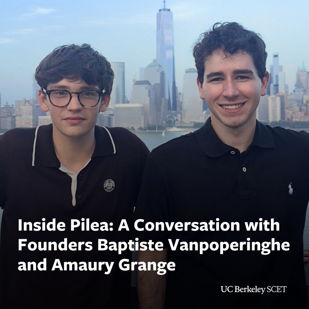 UC Berkeley SCET (@sutardjacenter) on Twitter photo From <a href="/UCBerkeley/">UC Berkeley</a> to a $300K pre-seed round 💥 Meet Baptiste & Amaury from <a href="/SKEMA_BS/">SKEMA Business School</a> who launched Pilea at <a href="/SutardjaCenter/">UC Berkeley SCET</a> — an AI tool to fix UX flaws in e-commerce. With SCET mentorship, they’ve now joined the ERA Accelerator in NYC!
🔗 hubs.li/Q03zt2Ym0 From <a href="/UCBerkeley/">UC Berkeley</a> to a $300K pre-seed round 💥 Meet Baptiste & Amaury from <a href="/SKEMA_BS/">SKEMA Business School</a> who launched Pilea at <a href="/SutardjaCenter/">UC Berkeley SCET</a> — an AI tool to fix UX flaws in e-commerce. With SCET mentorship, they’ve now joined the ERA Accelerator in NYC!
đź”— hubs.li/Q03zt2Ym0