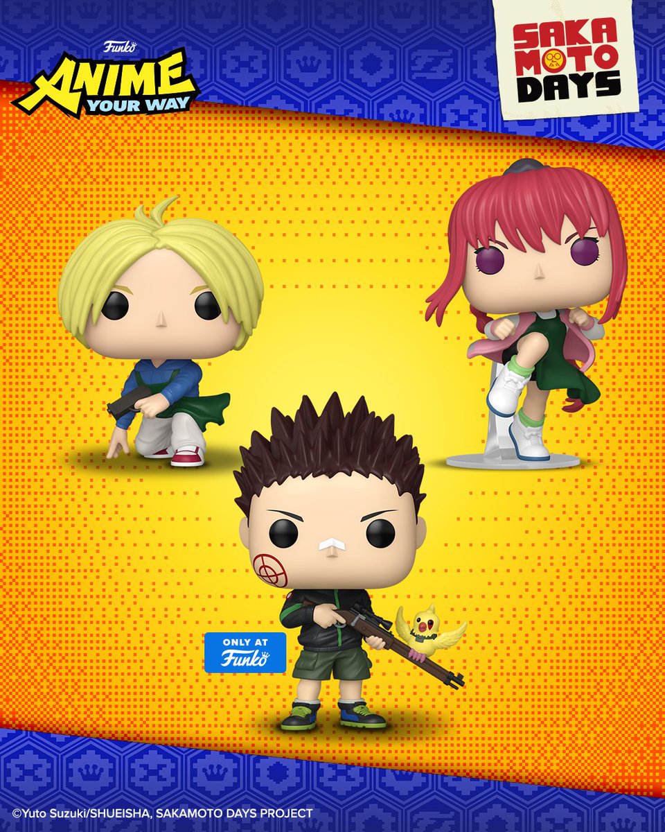 Funko's tweet photo. Retirement looks good on you! Embrace a new chapter in your anime collection with new Funko POP! collectibles from SAKAMOTO DAYS. 

https://t.co/23Vx7Q9I8E

#Funko #FunkoPOP #Funime #SakamotoDays https://t.co/Pjla2zZb6n