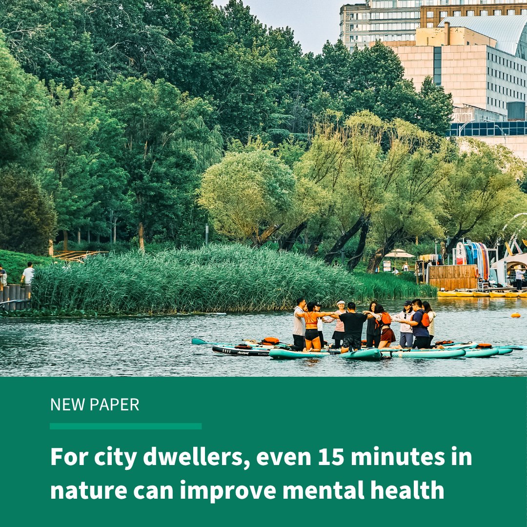 NatCap_Alliance's tweet image. New Paper | New NatCap research shows time spent in nature improves city dwellers’ mental health. The team is working on a new mental health-focused InVEST model to support decision-makers, highlighting these findings and their effects. Read here: stanford.io/4l6m0WB