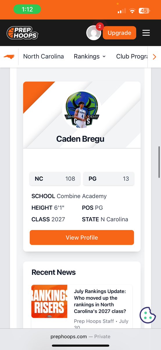 I am now ranked a top 15 pg in the state of North Carolina Thank you! <a href="/HereGoJayAgain/">Jay Anderson</a> <a href="/PrepHoopsNC/">Prep Hoops North Carolina</a> going to continue to work and keep climbing.