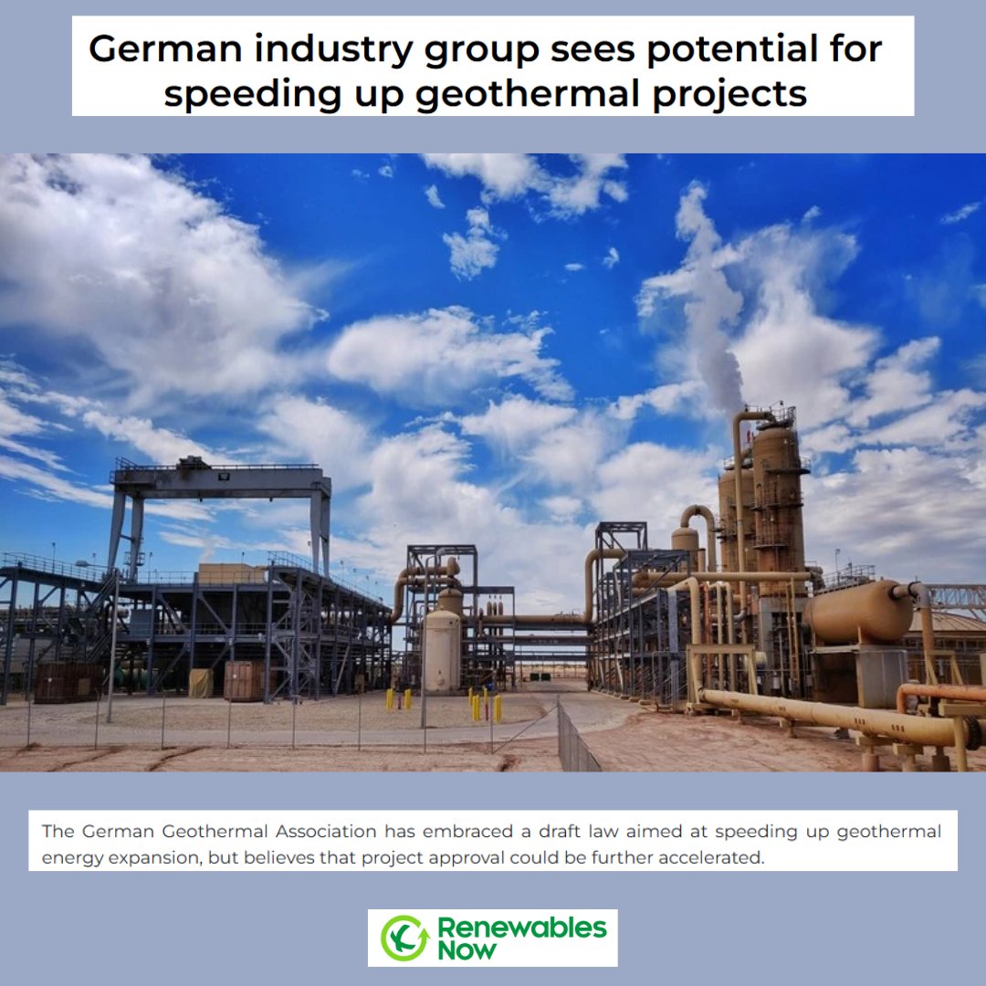 The German Geothermal Association is applauding a new draft law, the Geothermal Energy Acceleration Act (GeoBG), designed to fast-track geothermal expansion.

bit.ly/40DPy6E

#geothermal is #alwayson