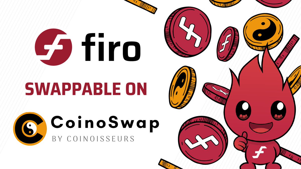 🔥 You can now swap to and from $FIRO on @CoinoSwap; a non-custodial crypto  swap platform with no registration required. Fast. Simple. Private. 🔄  Start swapping today: https://t.co/ya3cIz9Zvt #Firo #CryptoSwaps  #PrivacyTech