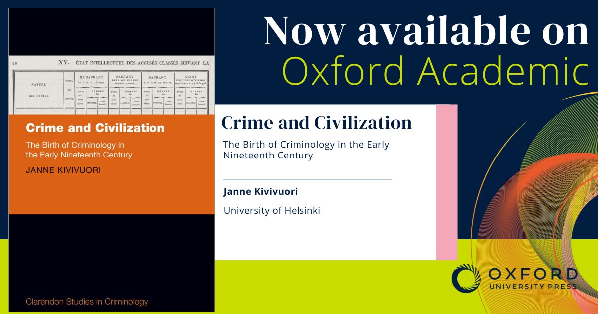 Thank you Brendan for this insightful review of my book ‘Crime and Civilization’, great to see it in the inaugural issue of the new journal! …nalofhistoricalcriminology.pubpub.org/pub/5tfvf84f/r…