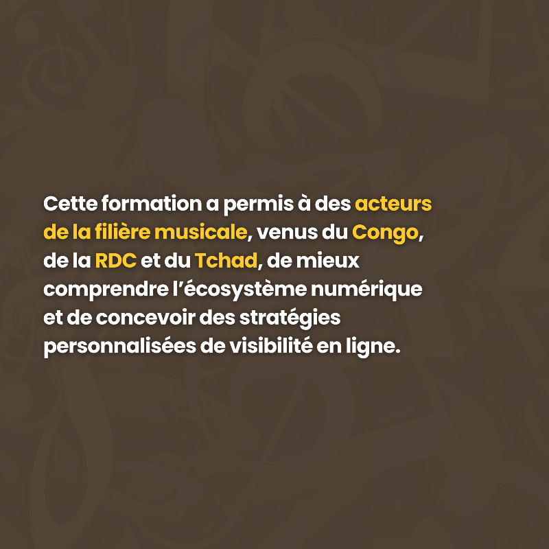 OIFrancophonie's tweet photo. À la 12e édition du #FESPAM, l’OIF a formé des acteurs de la musique du #Congo, de la #RDC et du #Tchad sur la #découvrabilité des œuvres africaines sur les plateformes numériques.

🔗 En savoir plus : https://t.co/5M9tkGAT5U

#Francophonie
#Numérique
#DiversitéCulturelle