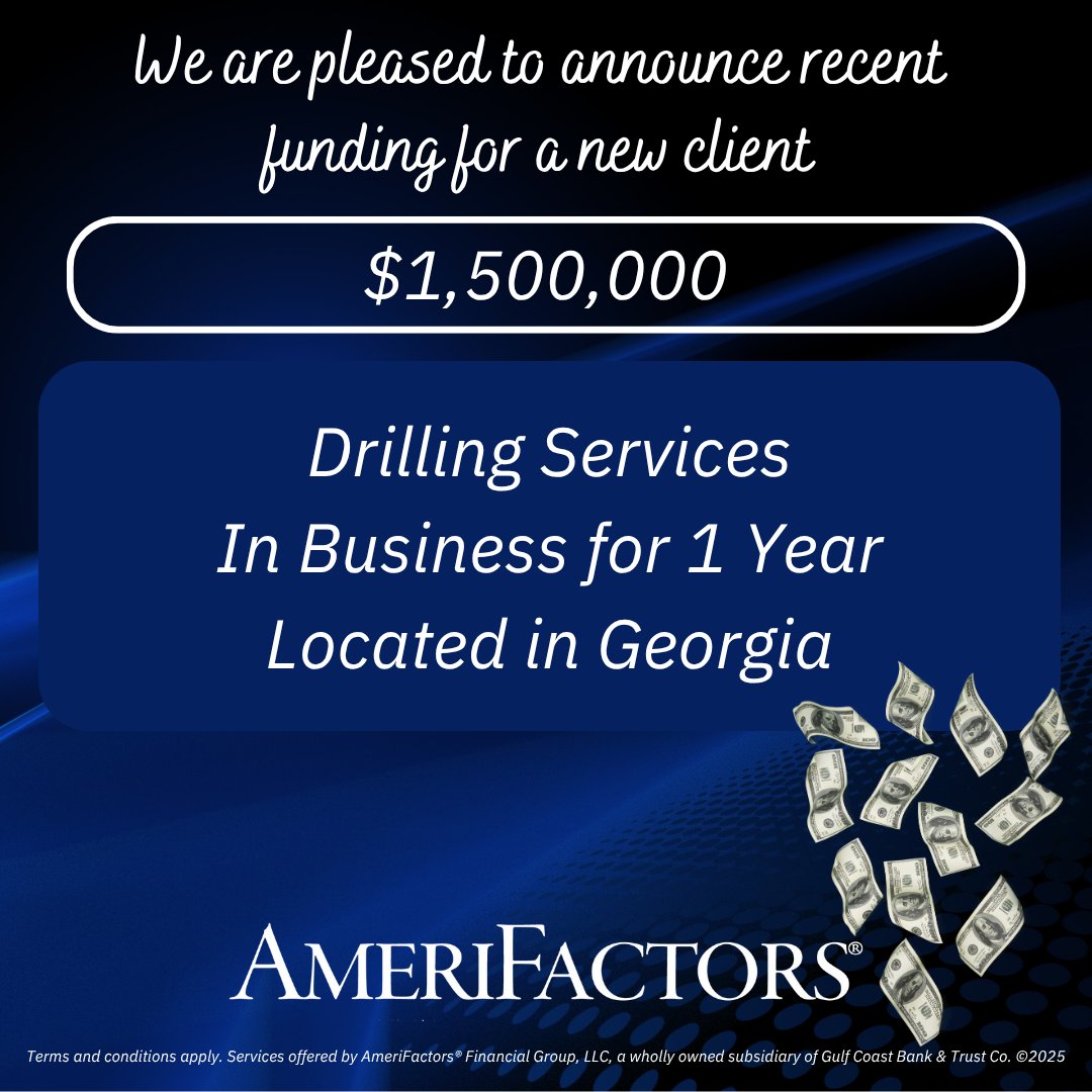 AmeriFactors's tweet image. AmeriFactors provides fast business funding. Contact us for a free quote. AmeriFactors.com
#businessfunding #accountsreceivablefinancing #cashflow #fastfunding #loanalternative #factoring #workingcapital #success #amerifactors