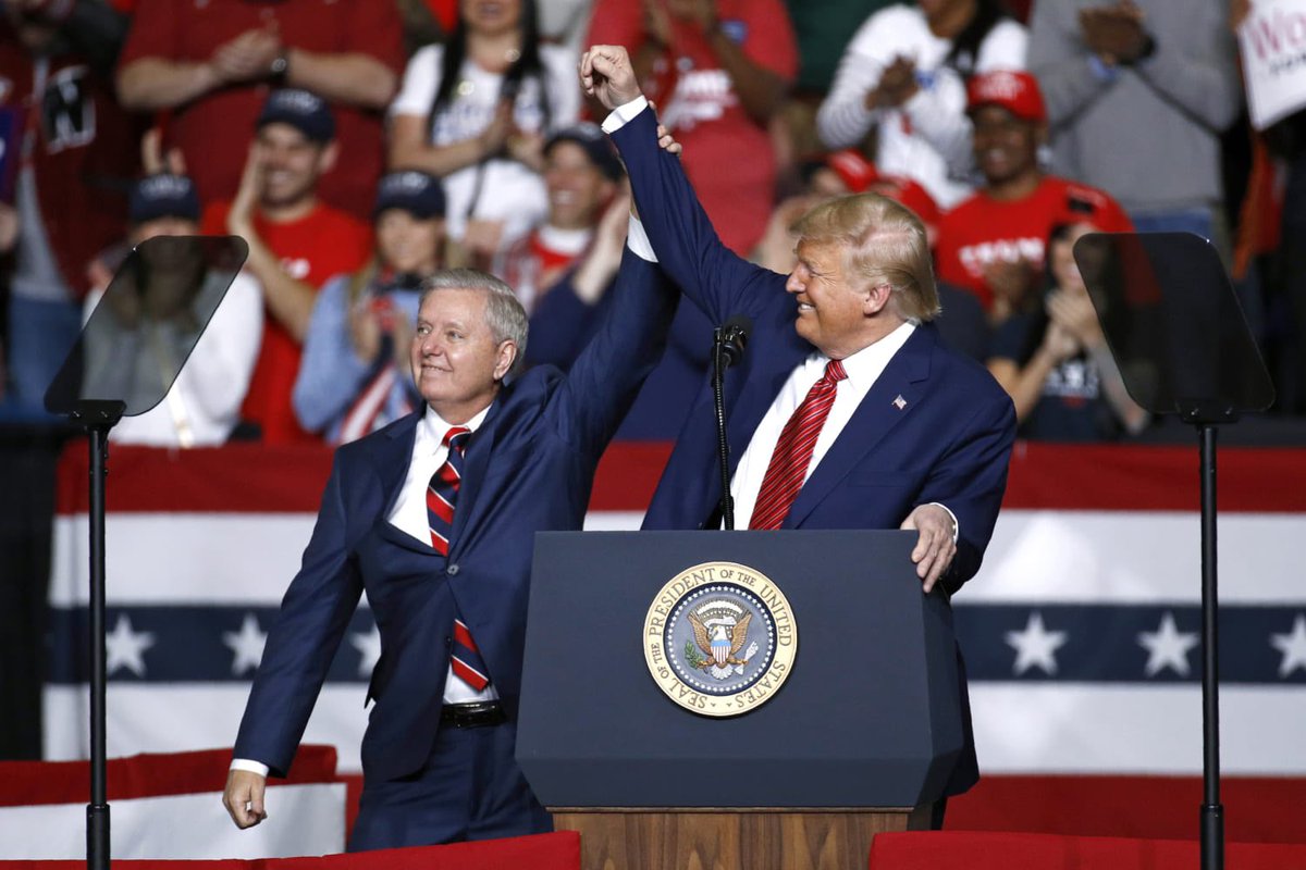 U.S. Senator Lindsey Graham sends a threatening message to Putin, saying that Trump’s secondary sanctions are coming and will wreck the Russian economy:

“Russia, you are right when it comes to sanctions. You have been able to avoid them and you have learned to live with them.