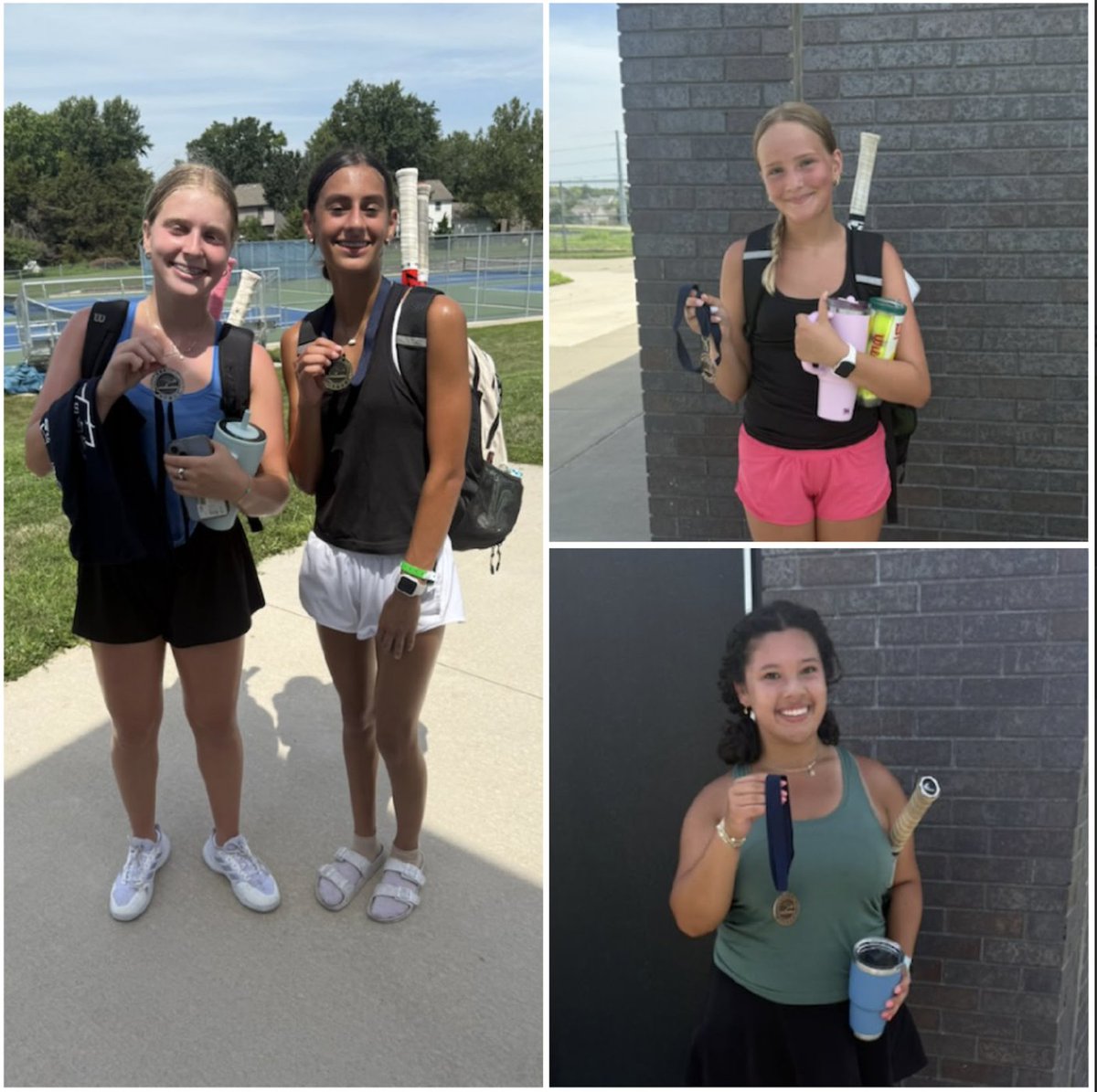 KCSummerSlam's tweet image. JV Girls Singles - Owl Slam
MEDAL WINNERS
🥇Gracelyn Fikki (Lee's Summit)
🥈Sydney Butters (St. Teresa's)
🥉Lydia Matthews (Liberty)
🏅Annika Adiga (Staley)
... excellent work today ladies!!!
