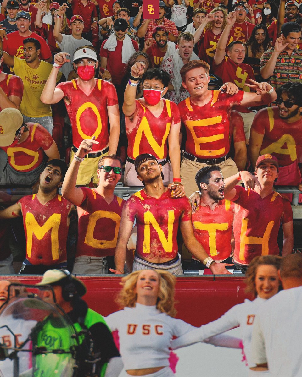 𝙊𝙣𝙚 𝙈𝙤𝙣𝙩𝙝 until <a href="/uscfb/">USC Football ✌️</a> kickoff at the Coliseum! ✌️