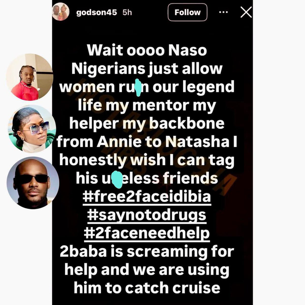 “2Baba is screaming for help, are we going to allow a woman ruin him?” – Wizkid’s associate Godson raises alarm over singer’s marriage drama 😳💔🎤

—-
Yoruba Watkins Sesko Kaybobo Dede Isabella Kaito Shaka