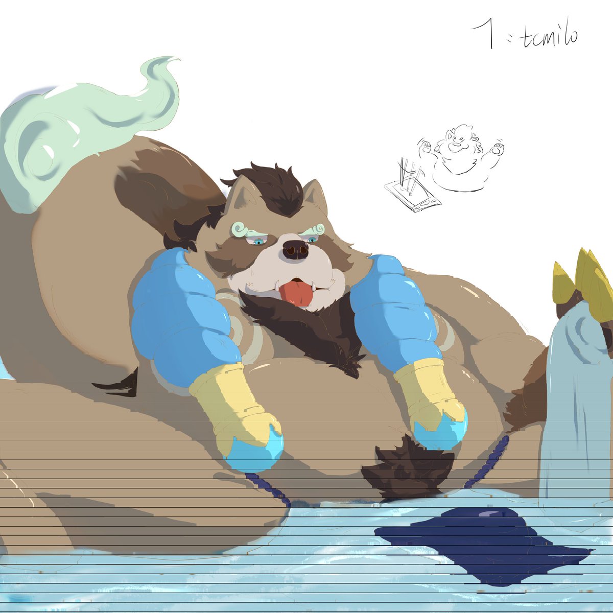 一觉醒来笔在自动画画，又幻想了 -ωก ​​​
ps，牢熊的炫彩只卖五个，真该死啊