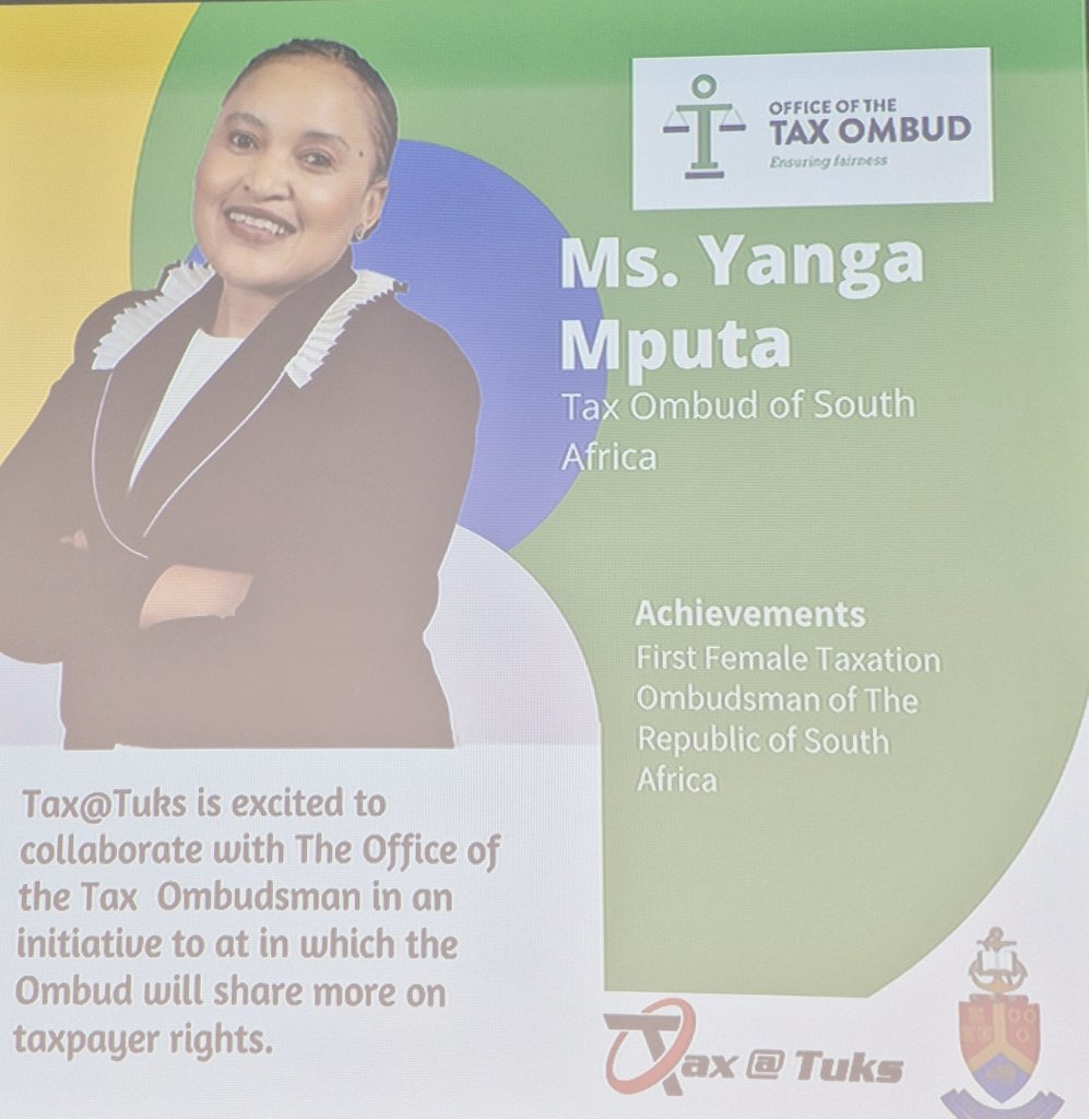 TaxOmbud's tweet photo. The OTO is also honoured to be part of the engagement with @UPTuks @TuksFM1072 - mutually beneficial partenships. #TaxOmbud #FilingSeason #SmartTaxpayers #DoTheRightThing https://t.co/2HNgl87dAM