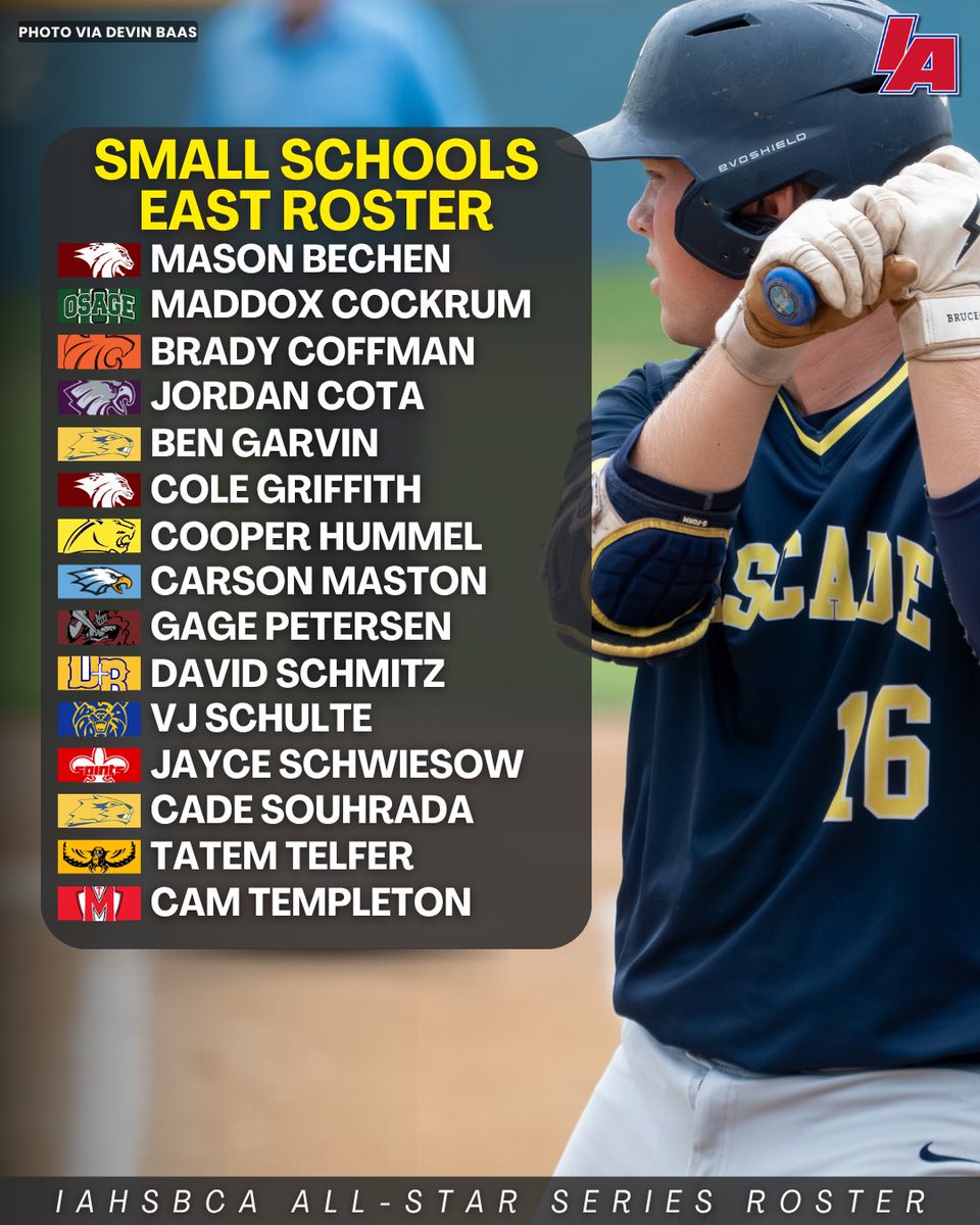 IAbaseball (@iabaseball1) on Twitter photo IAHSBCA All-Star series rosters are HERE 🔥
Games kickoff Thursday night in Ankeny, and <a href="/abrowniabball/">Andrew Brown</a> will have the call LIVE on IAsportz YouTube!
#IAbaseball X #iahsbsb IAHSBCA All-Star series rosters are HERE 🔥
Games kickoff Thursday night in Ankeny, and <a href="/abrowniabball/">Andrew Brown</a> will have the call LIVE on IAsportz YouTube!
#IAbaseball X #iahsbsb