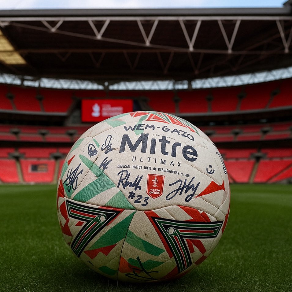 SIGNED FA VASE WEMBLEY MATCH BALL RAFFLE PRIZE ⚽️🏆

This forthcoming Saturday, you will have a chance to grab yourself something very special, a signed FA Vase match ball. 

Yes, we will be selling raffle tickets prior to kick off and during the first half of our FA Cup game