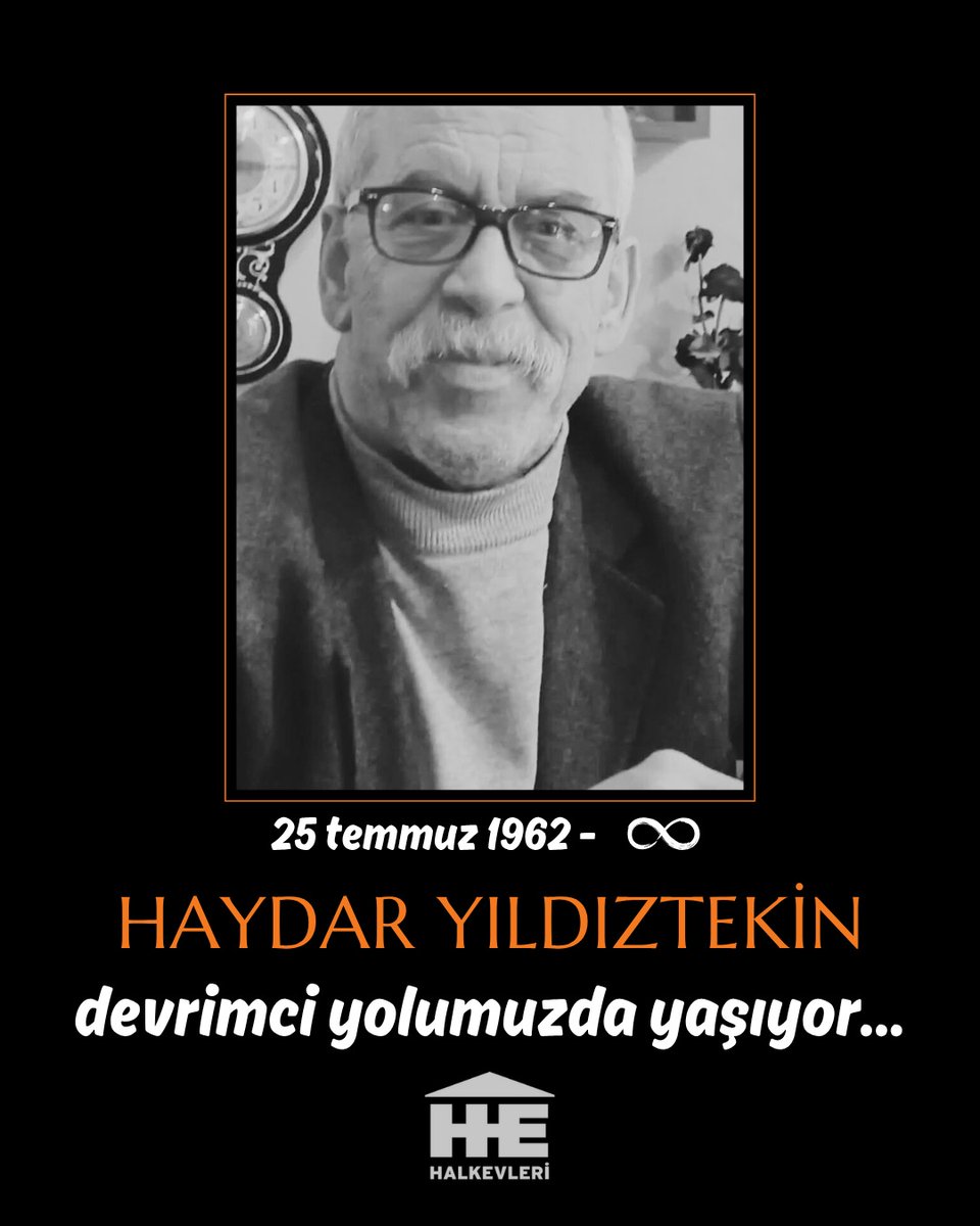 Türkiye devrimci hareketinin sıra neferi, üyemiz, abimiz, yoldaşımız Haydar Yıldıztekin'i kaybetmenin üzüntüsü içindeyiz. 
Varlığı önünde saygıyla eğiliyoruz.
Devrimci yolumuzda yaşayacak.