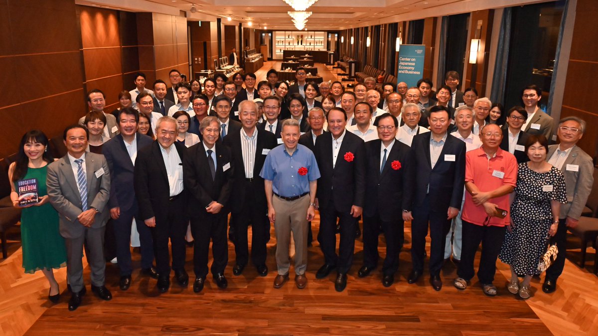 7/24 Fantastic evening at our Joint Reunion (CJEB Visiting Scholars &amp; Columbia Business School Club of Japan Alumni) in Tokyo. Great to see everyone together, share stories, and strengthen our community among CJEB former visiting scholars and <a href="/Columbia_Biz/">Columbia Business School</a> alums <a href="/jkeyesauthor/">Jim Keyes</a>