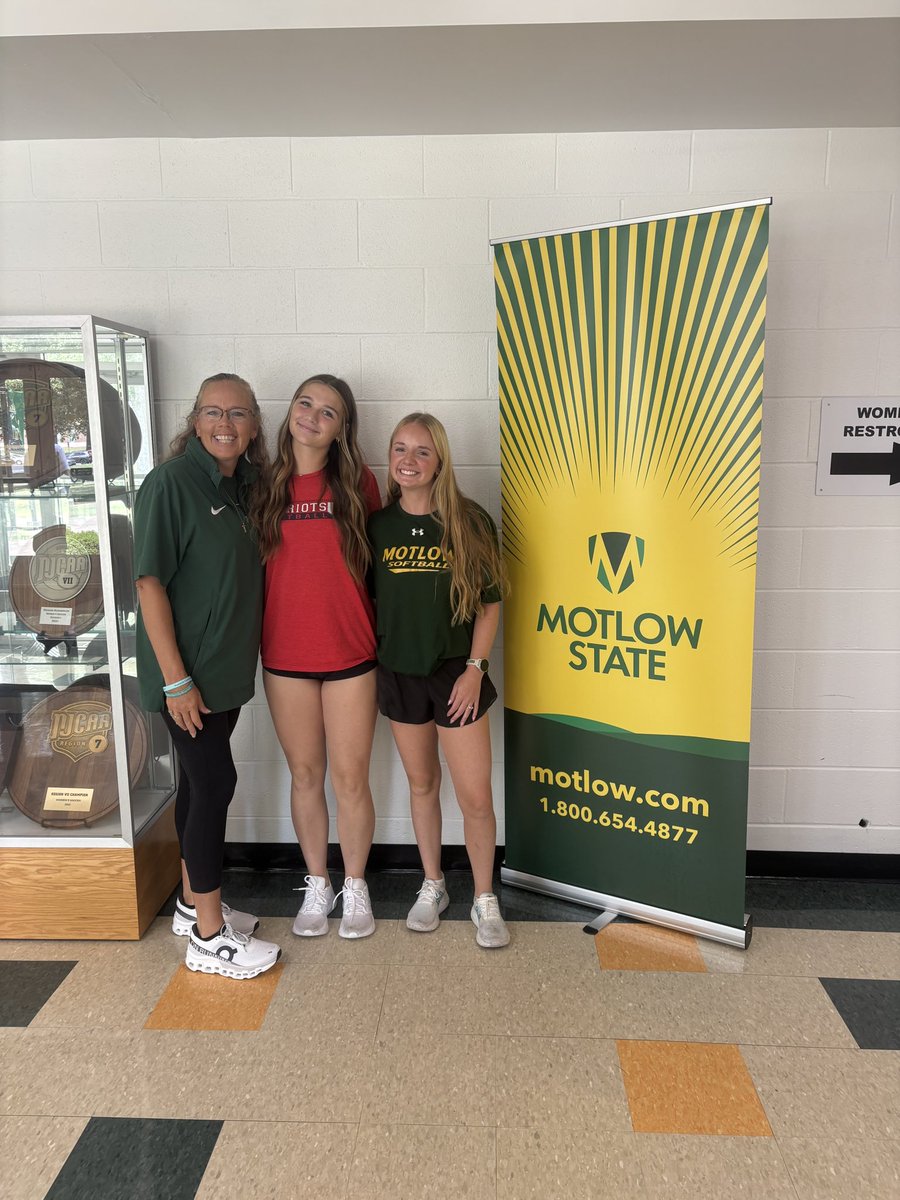I am super excited to say that I have received my first offer from <a href="/MotlowSoftball/">Motlow Softball</a>! Thank you <a href="/JaniceMorey3/">Janice Morey</a> and <a href="/MacyHam28/">Macy Smith Ham</a> for a great visit! Couldn’t be more thankful!! <a href="/MotlowBucksSB/">MotlowSoftball</a> <a href="/BJHSSball/">Bob Jones Softball</a>