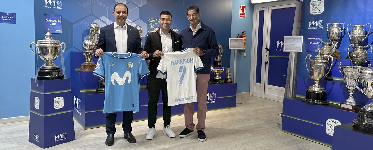 Movistar Inter FS (@intermovistar) on Twitter photo ๐ธโ๐ป ๐๐ง๐๐จ๐๐ฃ๐ฉ๐๐๐๐คฬ๐ฃ ๐ค๐๐๐๐๐๐ก ๐
๐๐ป Harrison David Santos Herrera, nuevo refuerzo de Movistar Inter para la campaรฑa 25/26.
๐ El ala colombiano llega al club de Torrejรณn de Ardoz procedente de Torpedo Futsal de la SuperLiga de Rusia.
๐จ๐ด Internacional absoluto ๐ธโ๐ป ๐๐ง๐๐จ๐๐ฃ๐ฉ๐๐๐๐คฬ๐ฃ ๐ค๐๐๐๐๐๐ก ๐
๐๐ป Harrison David Santos Herrera, nuevo refuerzo de Movistar Inter para la campaรฑa 25/26.
๐ El ala colombiano llega al club de Torrejรณn de Ardoz procedente de Torpedo Futsal de la SuperLiga de Rusia.
๐จ๐ด Internacional absoluto