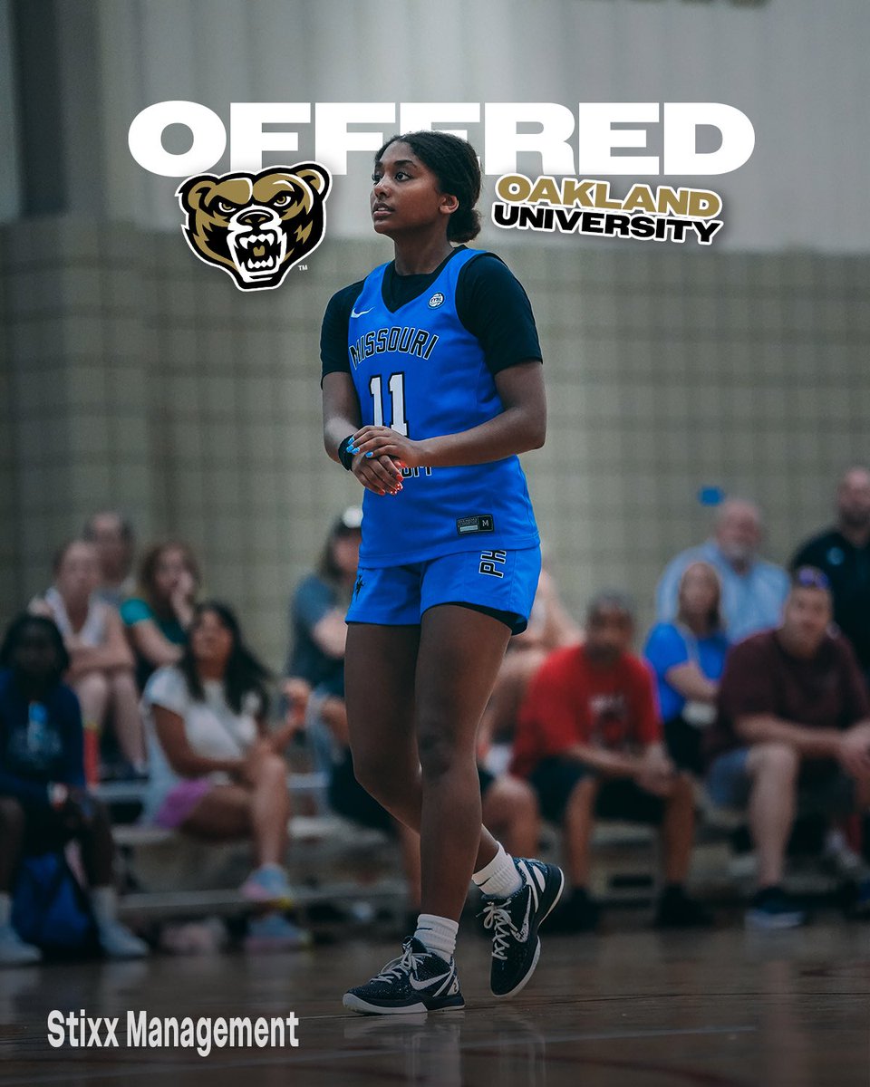 Blessed to have received an offer from <a href="/OaklandWBBall/">Oakland Women's Basketball</a> 

- <a href="/StixxManagement/">stixx management</a> <a href="/MissouriPhenom/">Phenom Basketball</a> <a href="/greglogs/">Greg Logsdon</a>