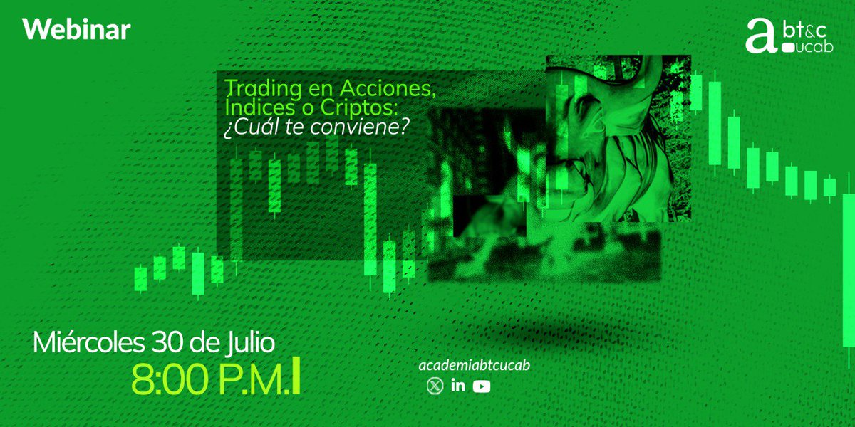 Academia BT&C UCAB (@academiabtcucab) on Twitter photo 📢 Webinar: Trading en Acciones, Índices o Criptos – ¿Cuál te conviene?
Escucha los consejos de tres traders de alto nivel:
💹 Alberto Cárdenas (<a href="/acardenasfx/">Alberto Cárdenas CMT</a>)
📈 Carmen Salvador
📉 Alfredo Chaumer (<a href="/trader_soc/">Trader_sociologist</a>)
💻 Evento online | Registro gratis 👉 eventbrite.com/e/webinar-cryp… 📢 Webinar: Trading en Acciones, Índices o Criptos – ¿Cuál te conviene?
Escucha los consejos de tres traders de alto nivel:
💹 Alberto Cárdenas (<a href="/acardenasfx/">Alberto Cárdenas CMT</a>)
📈 Carmen Salvador
📉 Alfredo Chaumer (<a href="/trader_soc/">Trader_sociologist</a>)
💻 Evento online | Registro gratis 👉 eventbrite.com/e/webinar-cryp…