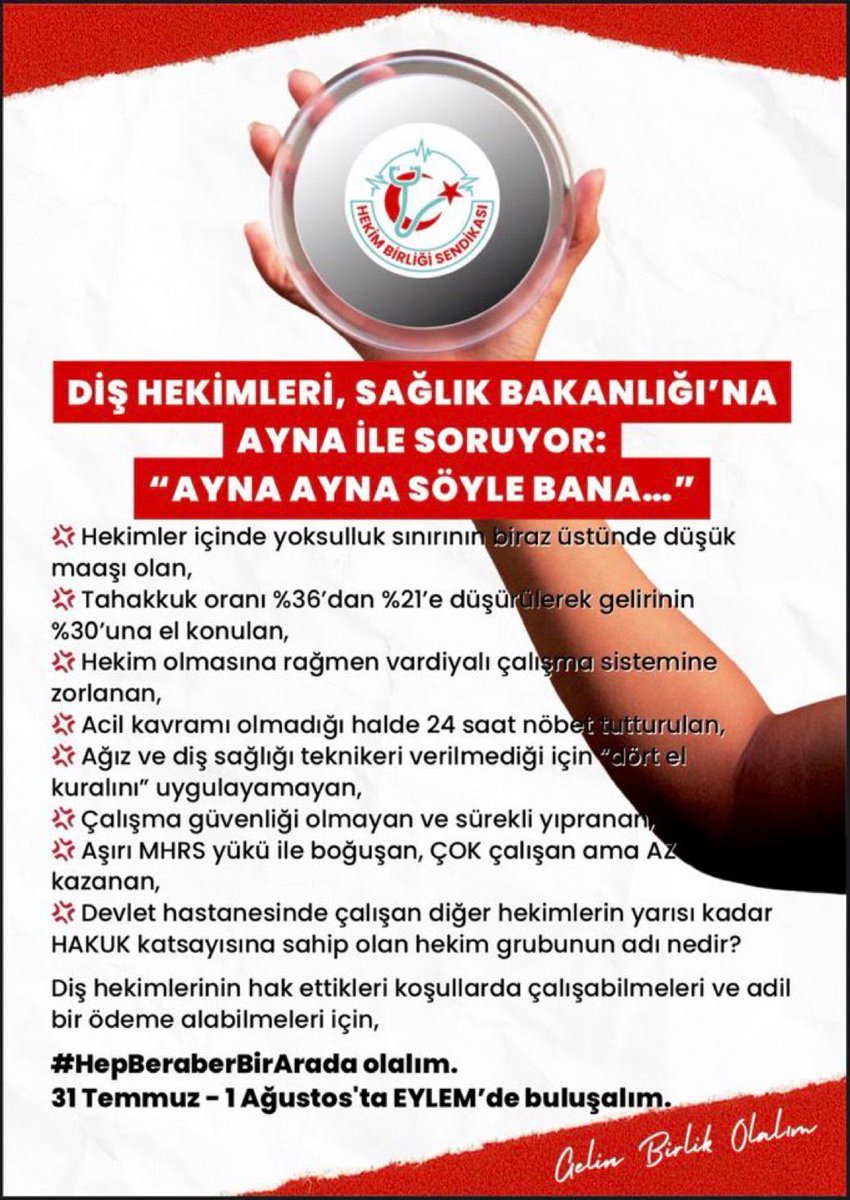#KamuDisHekimleriEylemdeyiz