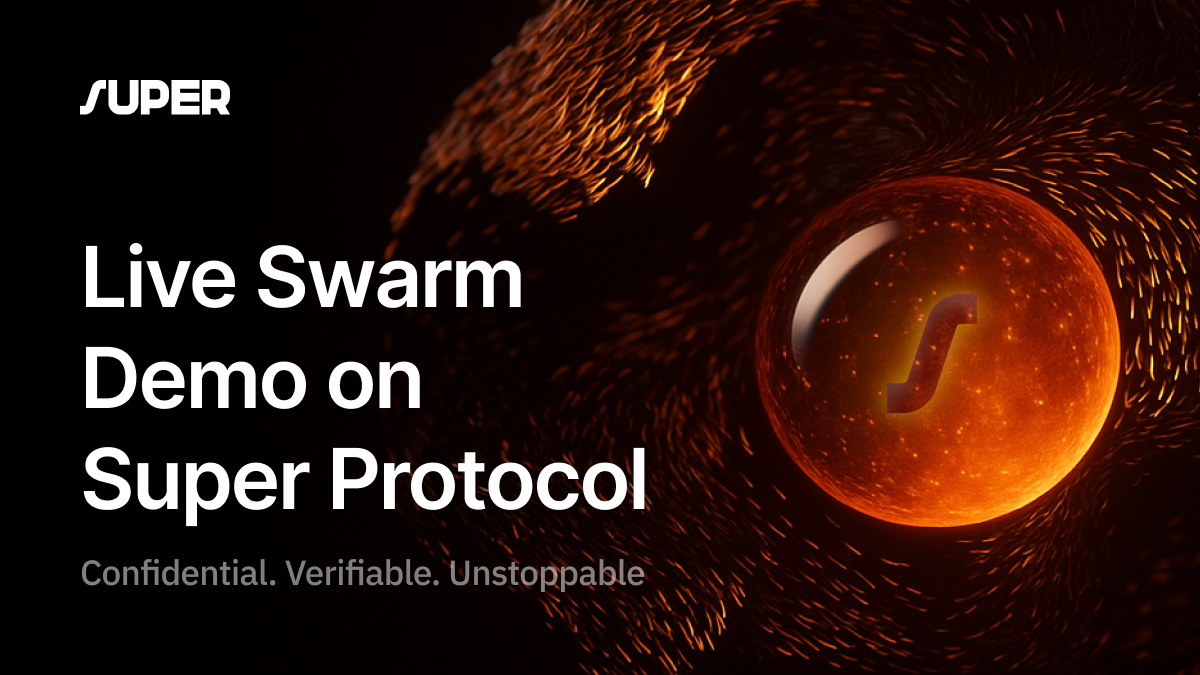super__protocol's tweet image. Forget central servers — Super SWARM by @Super_Protocol brings autonomous, verifiable compute to the next level 🧠
📽 Watch the demo: youtu.be/cazkNLGtE3c

#ConfidentialComputing #TEE #Web3 #AI