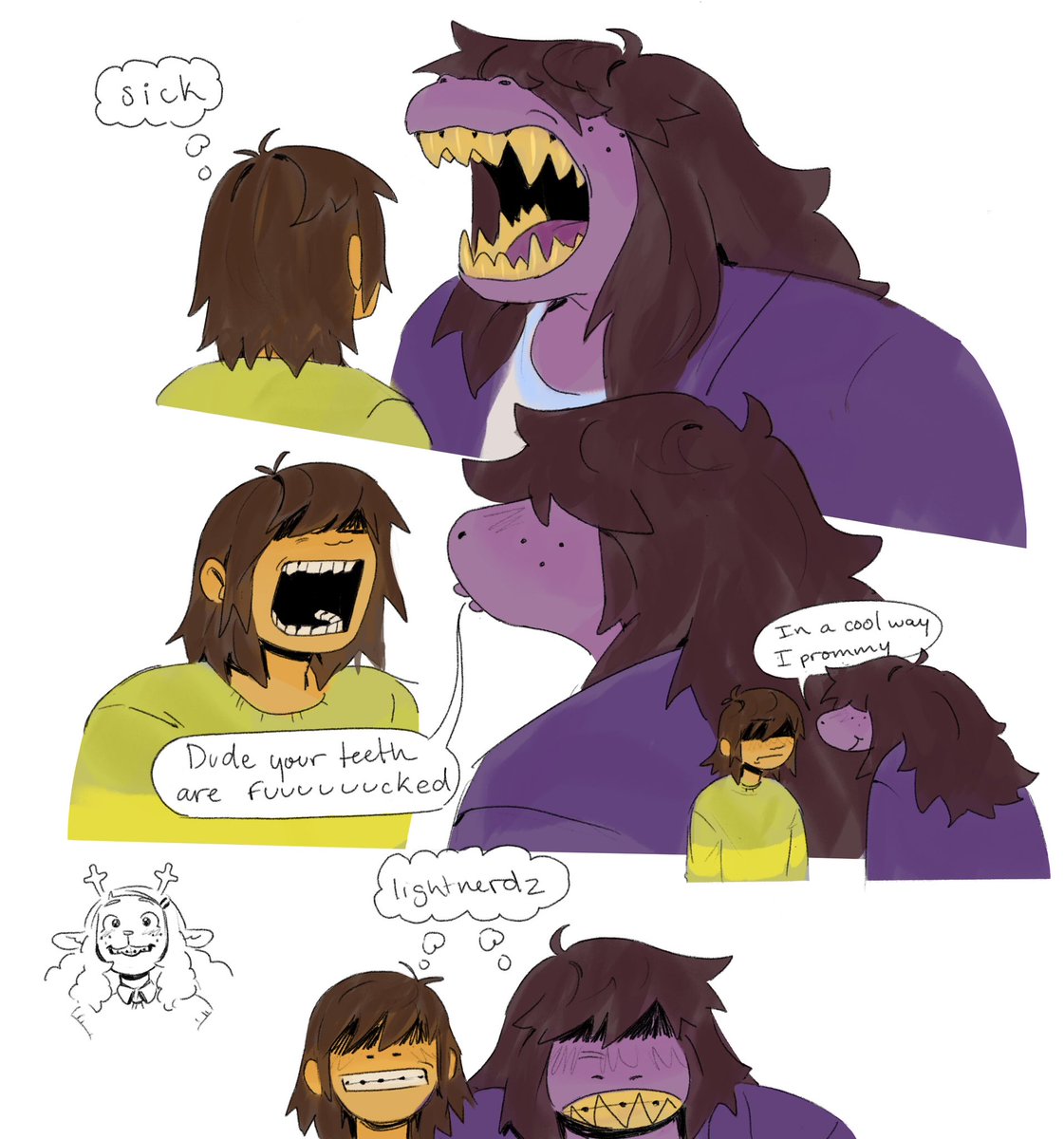 pump_upthejam_'s tweet photo. Fix yo teef twin😬 #deltarune https://t.co/EFVTneVRg0