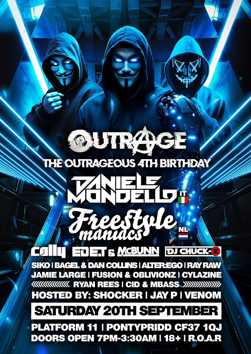 Buzzing to be back at Outrage for their 4th Birthday! 🎉 Even better… it’s on my actual birthday… so double celebrations!! 🍾🙌🏼  Hope you’ll join us!