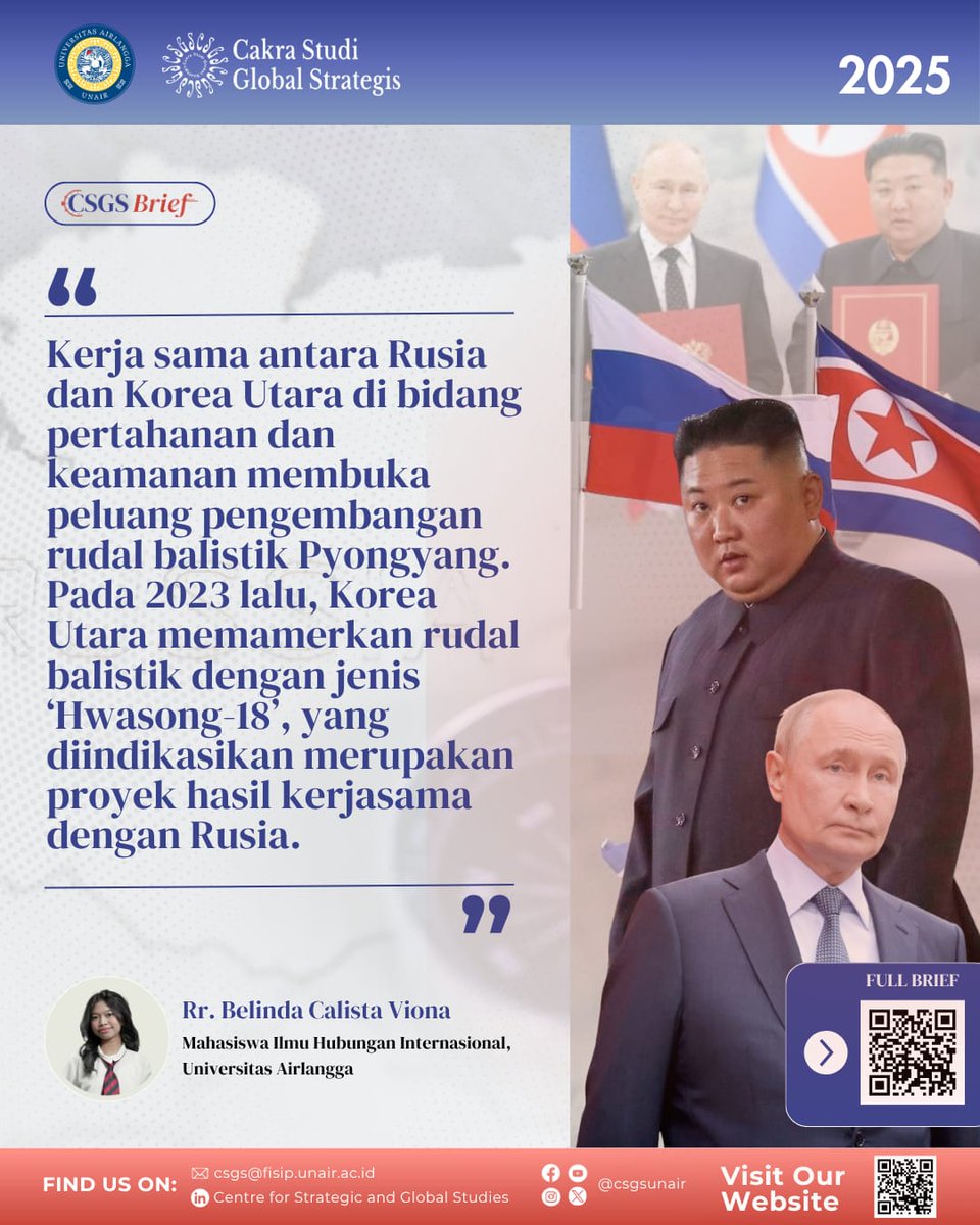 csgsunair's tweet image. Artikel lengkap dapat diakses melalui tautan berikut:
hi.fisip.unair.ac.id/csgsbrief30/

#csgs #csgsbrief #rusia #koreautara