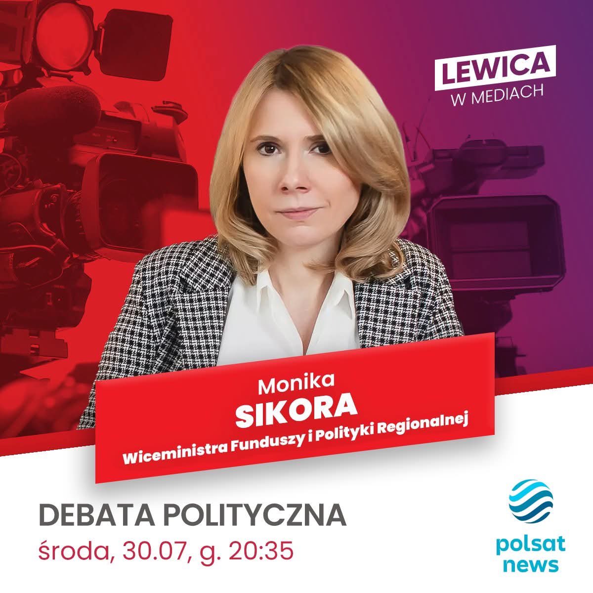 Lewica (@__lewica) on Twitter photo 💻 Wiceministra <a href="/MFIPR_GOV_PL/">Ministerstwo Funduszy i Polityki Regionalnej</a> <a href="/Moni_Sikora/">Monika Sikora ⚡️</a> dziś o 20:35 będzie gościnią programu #DebataPolityczna w <a href="/PolsatNewsPL/">PolsatNews.pl</a>
Zachęcamy do ogladania!
#LewicaWMediach 💻 Wiceministra <a href="/MFIPR_GOV_PL/">Ministerstwo Funduszy i Polityki Regionalnej</a> <a href="/Moni_Sikora/">Monika Sikora ⚡️</a> dziś o 20:35 będzie gościnią programu #DebataPolityczna w <a href="/PolsatNewsPL/">PolsatNews.pl</a>
Zachęcamy do ogladania!
#LewicaWMediach