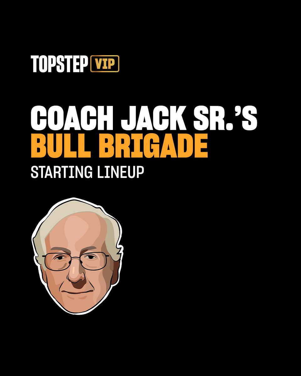 TopstepTV's tweet photo. The TopstepVIP Draft rolls onโฆ
Coach Jack Sr. is calling in the Bull Brigade. ๐ Let us know if you made the team!
Catch all the action on @TopstepTV ๐ https://t.co/8KXmdRLq3S
See the full draft board: https://t.co/tC8mTrim7Q
#TopstepVIP #TradingDraft #TopstepTV #FuturesTrading