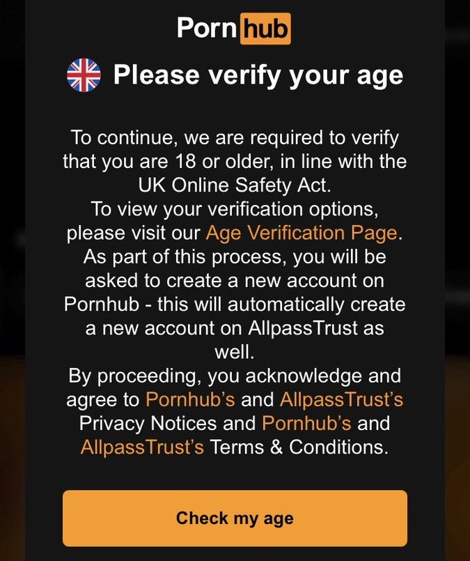 "Pornhub":
Porque en Reino Unido ahora se exige que verifiques la edad con DNI para acceder al sitio web pornográfico.